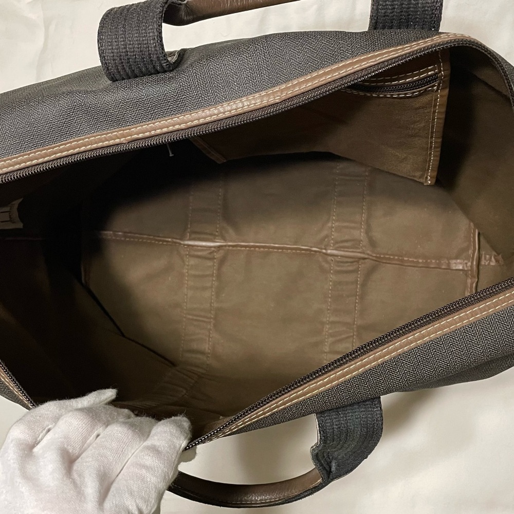 Dunhill Authentic Vintage Brown and Black Canvas Travel Bag - Picture 11 of 16